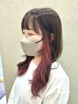 ナウアズ(now as.)&nbsp;モノトーン×ピンクインナーカラー【向】