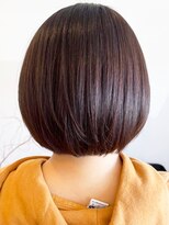 レポヘアー(Repos hair)&nbsp;20代30代40代髪質改善カラーココアブラウンショートボブ艶感