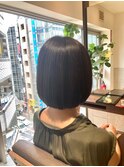 ショートストレートボブ/ショコラブラウン