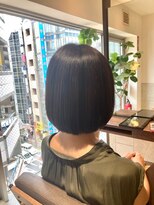 ヘアリゾート粋 ティガ 池袋店(tiga)&nbsp;ショートストレートボブ/ショコラブラウン