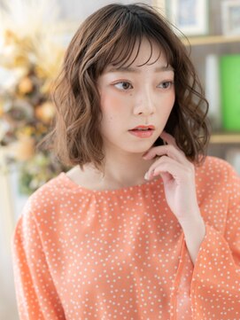 カバーヘア ブリス 上尾西口店(COVER HAIR bliss) グレーベージュニュアンスパーマ抜け感ロブc5上尾20代30代40代