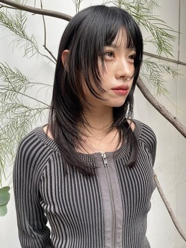 ノラギンザユー(NORA GINZA/U) 顔まわりカットレイヤーカットハッシュカット顔まわりレイヤー