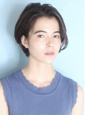 前下がりショート・ボブ/パーマ/前髪なし/30代/40代/50代/長め