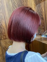 ガーデンヨコハマ(GARDEN YOKOHAMA)&nbsp;ボブ　ホワイトグレージュ　デジタルパーマ　チェリーブラウン