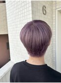 メンズダブルカラーブリーチラベンダーパープルカラー横浜横浜駅