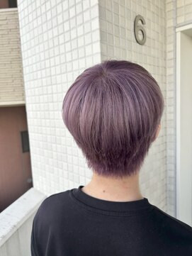 ユウル 横浜(juhl.) メンズダブルカラーブリーチラベンダーパープルカラー横浜横浜駅