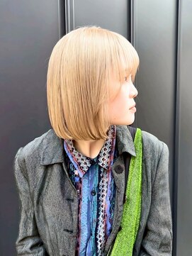 ビューティービースト 新宿店(beauty:beast) ミニボブ/切りっぱなしボブハイトーン/