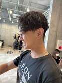 大人無造作ツイストスパイラルセンターパート