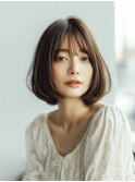 前上がり大人ボブエアリー感甘すぎない大人可愛いトレンドヘア