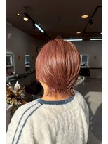 パーミルヘアーピピ(permille hair pipi)&nbsp;ピンクベージュ×タイトショート