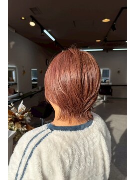 パーミルヘアーピピ(permille hair pipi) ピンクベージュ×タイトショート
