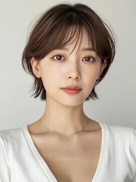 フレイムスヒュー 高崎店(FRAMES HUE) 20代30代40代★暖色大人可愛い前髪ありベリーショート