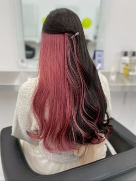 エクラバイナチュラル(eclat by Natural) 大人可愛い/インナーカラーピンク/バックインナーカラー/モテ髪