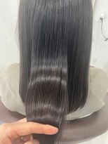 バサラ 敷戸店(basara)&nbsp;髪質改善酸性ストレート×地毛風ダークカラー絹髪ロングボブ