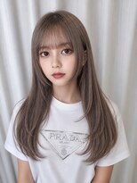 ボックスミコ(Box mico.)&nbsp;【ブリーチ無し】韓国っぽ♪うる艶グレージュレイヤー