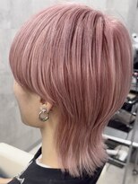 Voyage Nike 池袋【ケアブリーチ/ダブルカラー/インナーカラー/髪質改善】&nbsp;マッシュウルフ/ピンクベージュ/メンズウルフ