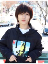 ネイビー(NAVY)&nbsp;セットなし サラサラマッシュウルフ 人気ヘア