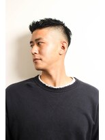 メリケンバーバーショップ フクオカ(MERICAN BARBERSHOP FUK)&nbsp;サイドパートショートフェザーマッシュワイルドアップバング12