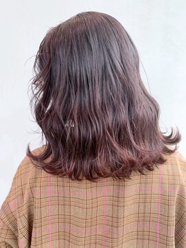 アルバム 銀座(ALBUM GINZA) ピンクグレージュ_アッシュブラウン外ハネボブ_ba270491