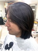メンズ レイヤーミディアムボブカット