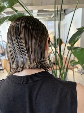 パーク(PARK) ミニボブショートボブハイライトグラデーションアンブレラカラー