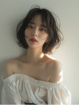 ヘア ケア オディール(Hair Care Odile) 【ボブスタイル/顔まわりデザイン】フェイスラインレイヤーボブ