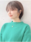 ショートショートボブレイヤー韓国ヘアハイライトブリーチ田代