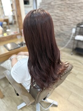 ヘア カンパニー トワ 千葉店(TOWA) ボルドー×ロング