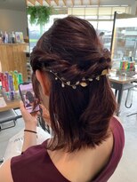 グランデュール 東静岡池田店(GRANDEUR)&nbsp;ミルクティーベージュダブルカラーケアブリーチハイライトカラー