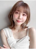 セミディこなれヘアレイヤーカット美髪サイドバング愛され