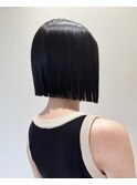 切りっぱなし_タッセルボブ＿レイヤーボブ＿縮毛矯正