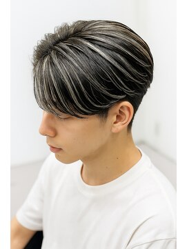 トゥーン 川崎店(TOON) メンズハイライト/黒髪センターパート