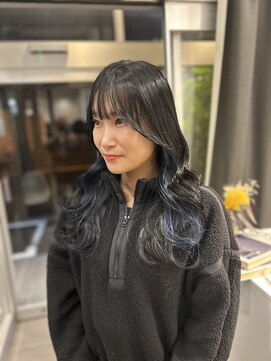 ブリーチ1回イヤリングカラー ネイビー