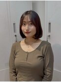 大阪梅田/着物ヘア/大人ガーリー/ダークアッシュ/似合わせカット