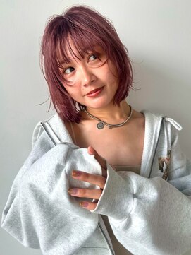 ディッセンバー 神宮前(December) 暖色カラー/ピンクブラウン/顔周りレイヤー/渋谷