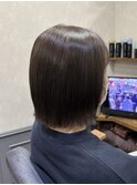 グレージュカラーおしゃれボブスタイル【カミケン清明店/福島】