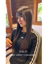 ハロ(HALO) 艶で魅せる、ナチュラルストレート