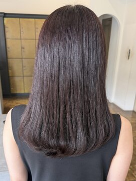 ヘアーアイスカルテット(HAIR ICI QUARTET) ブリーチなしカラー◎チョコレートブラウン×小顔顔周りレイヤー