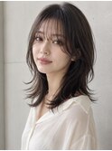 ハッシュカット_顔周り韓国レイヤーカット調布前髪カットウルフ
