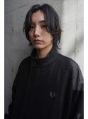 ルーズフェザーセンターパートウルフ