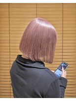 オーガニックエコ 川越(organic+eco)&nbsp;大人可愛い丸みボブ/ピンクベージュ/ブリーチカラー◎