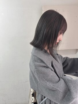 キャンバス バイ ネオリーブ 横浜西口(Canvas by neo.) 切りっぱなしボブ グレージュ ブリーチなし sk