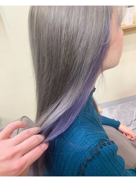 エムスフィア(M sphere) ホワイトシルバー×インナーパープル