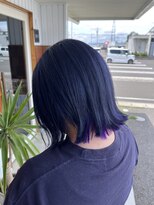 アンチ(ANTI) ネイビー × パープルインナーカラー