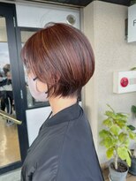 フィルム(FiLMs) 前下がりショート/オレンジブラウン