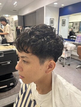 スカイシープレイス 錦糸町 強めパーマスタイル<理容室/錦糸町/バーバー>