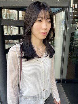 コフィー バイ メルト 吉祥寺(cofy by melt) 【松本咲花】暗髪透明感カラー秋カラーグレージュ顔まわりカット