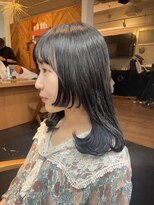 エルマノ 仙川(L mano)&nbsp;ブルーインナーカラー&姫カット