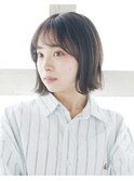 外ハネミディアム/シースルーバング/切りっぱなしボブ[横浜]