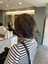 ブロッサム 東中野店 ミルクティーアッシュハイトーン透明感グレージュ極細ハイライト